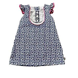 Posh Pickle Toddler Girls Blue and White Dress Size 2T
